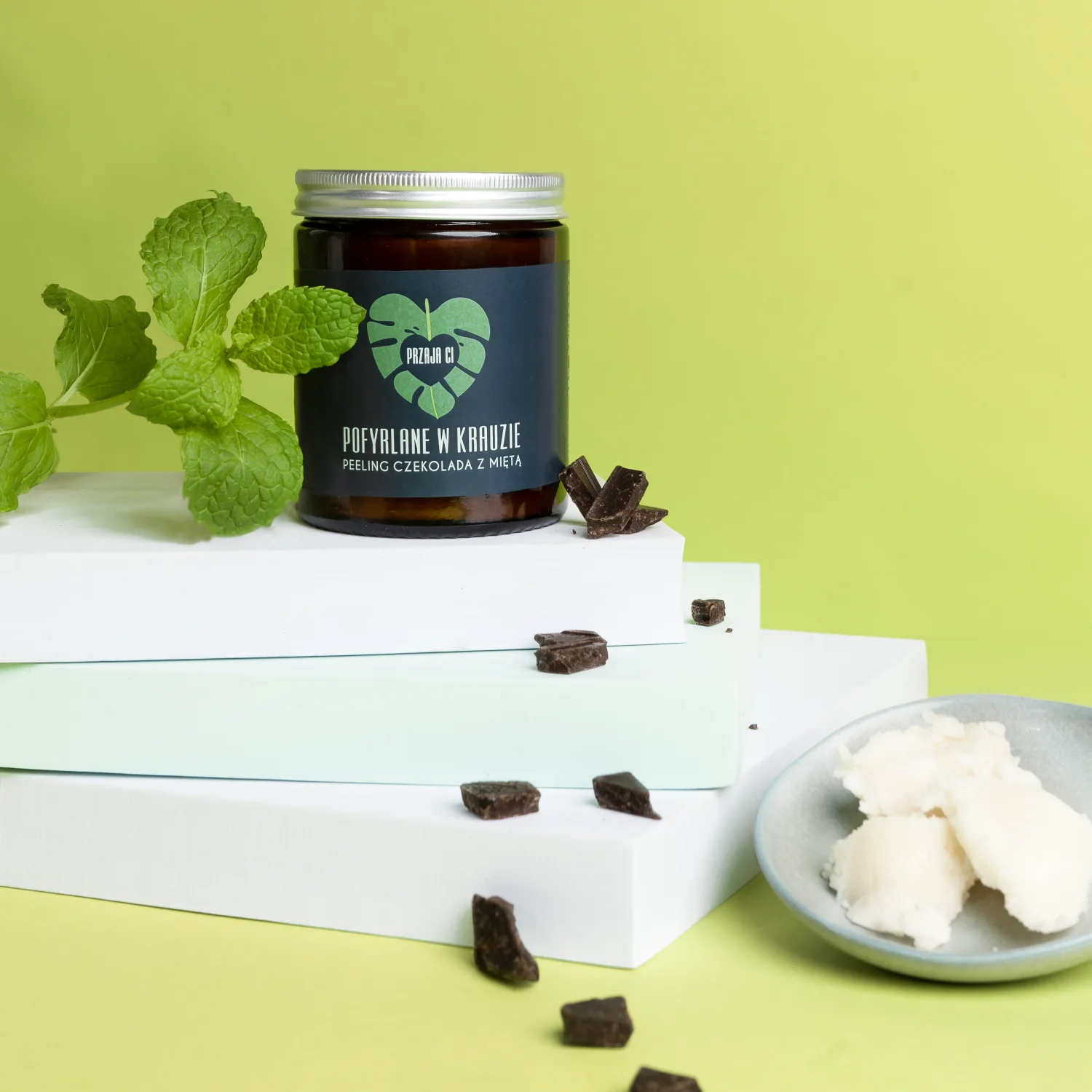 Pofyrlane w krauzie, peeling czekoladowo-miętowy 