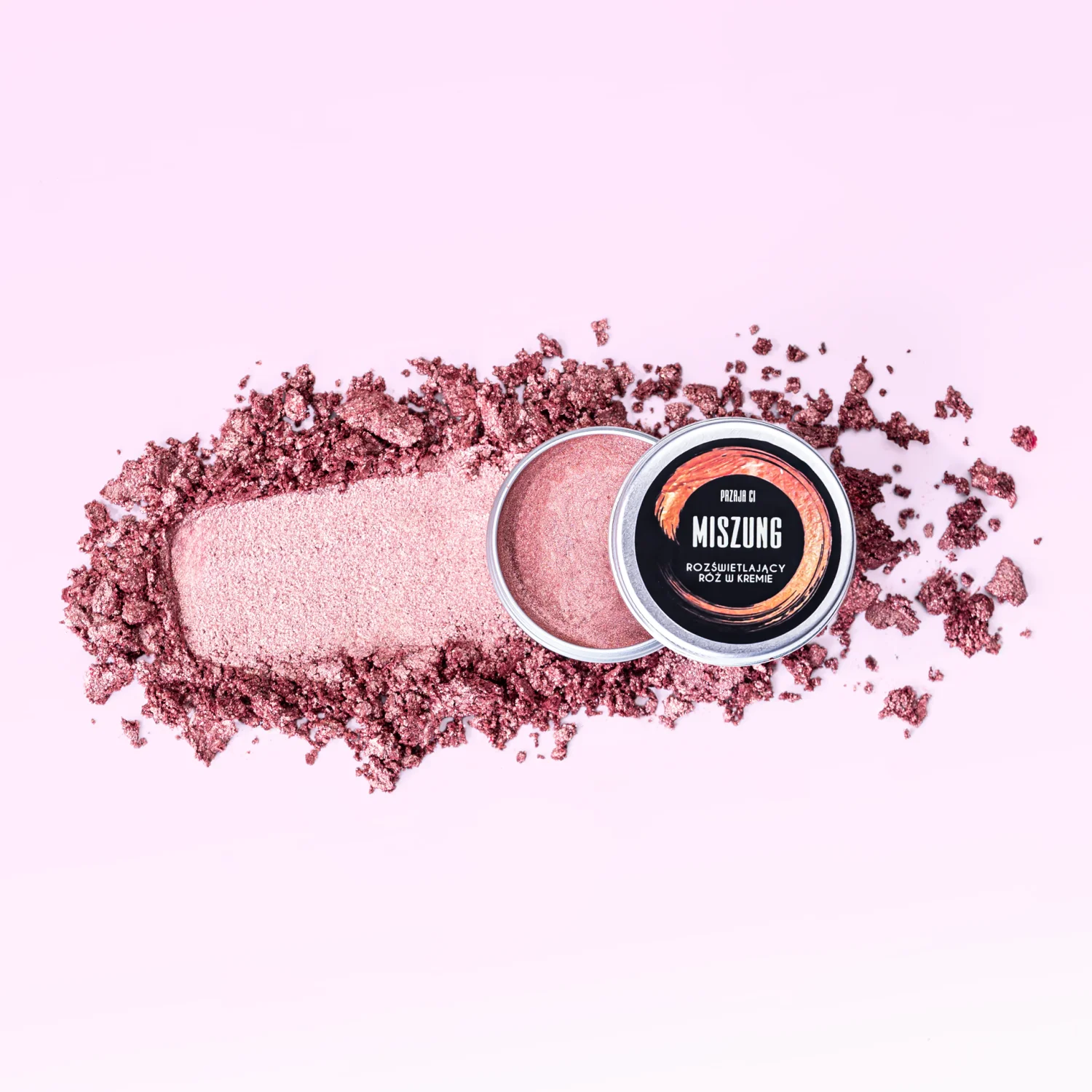 Miszung, rozświetlający róż w kremie