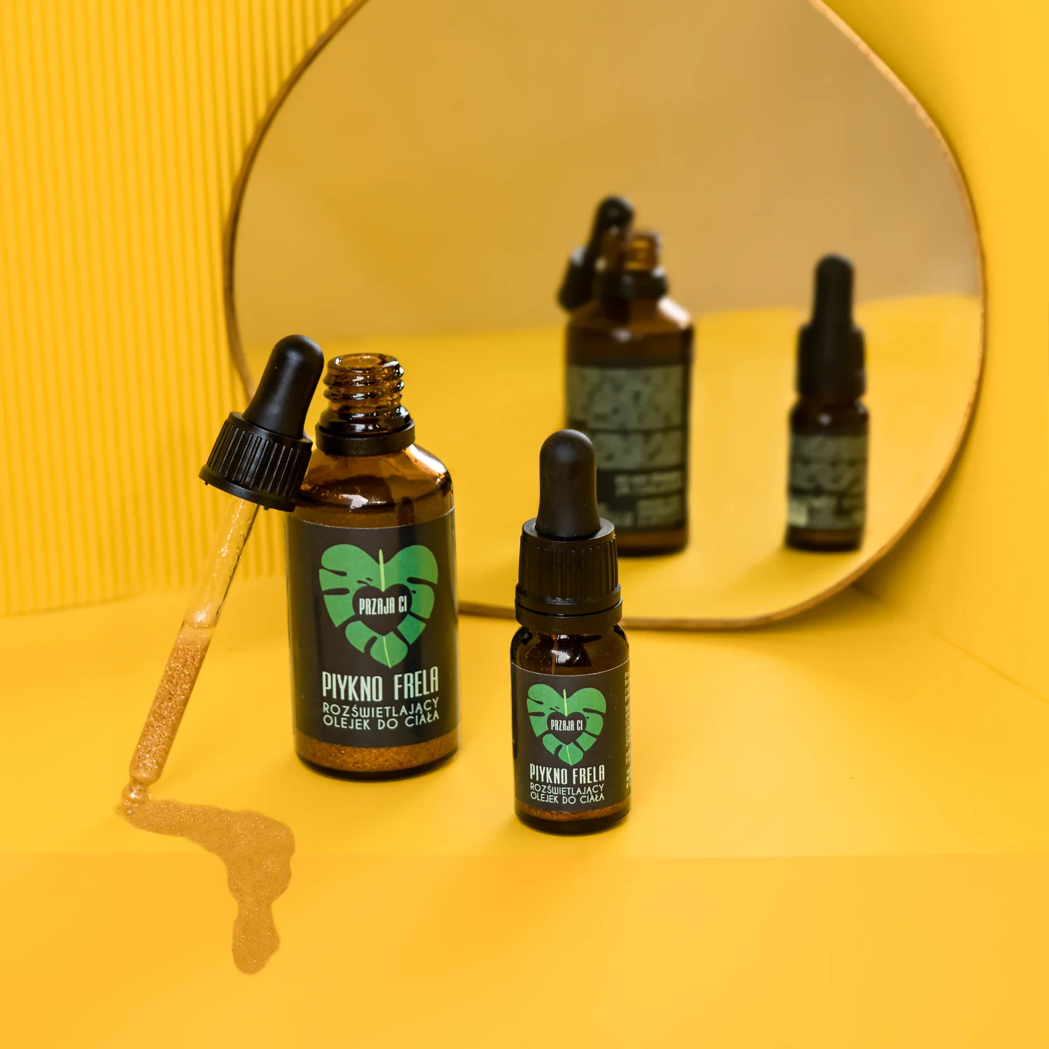 Piykno frela, rozświetlający olejek do ciała 